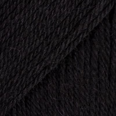 DROPS Flora Uni Colour - 06 zwart - Wol Garen