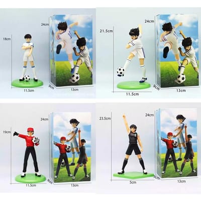 18cm Captain Tsubasa Anime Figuur Ozora Tsubasa Actiefiguren Hyuuga Kojirou/Wakabayashi Genzou Figuur Set Figuur Speelgoed Premium Kwaliteit