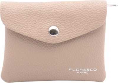 Flora & Co - Dames Portemonnee - Portefeuille - Beurs - Wallet - met rits - beige