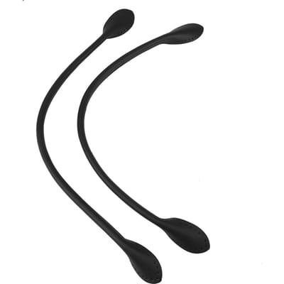 2 Pièces Sangles de Sac en Cuir Véritable Poignée pour Accessoires à Main DIY Fil Beige Black