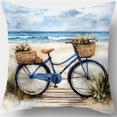 Housses de coussin à motifs de paysages marins sereins, housses de coussin pour canapé de salon, douces et confortables, décoration de chambre 40x40cm