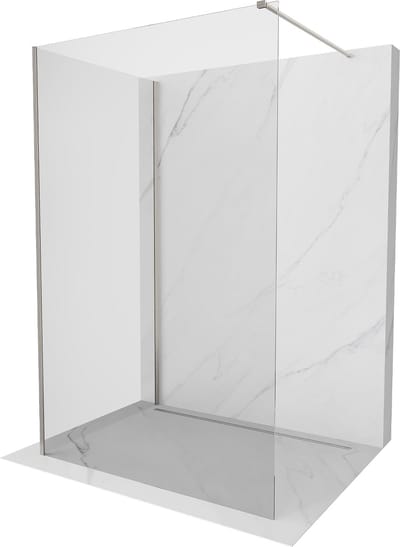 Mexen Kioto douchewand Walk-in 90 x 70 , transparant, geborsteld nikkel - 800-090-212-97-00-070