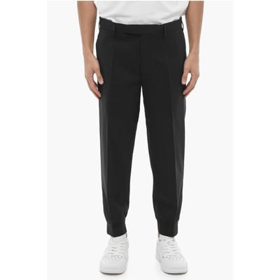 Laag getailleerde slim fit JACK-broek met manchetten in middernachtblauw
