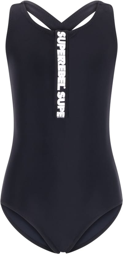SuperRebel R601-5004 Meisjes Badpak Black Maat 10-140