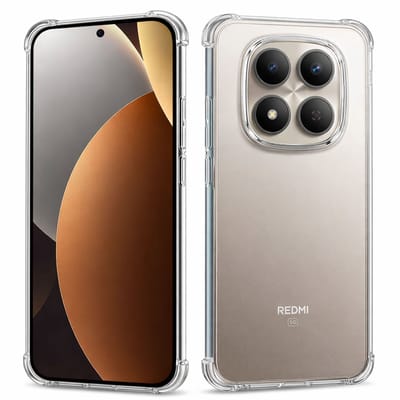 Hoesje geschikt voor Xiaomi Redmi Note 15 Pro - Luchtkussens - Siliconen Hoes- Transparant