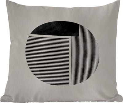 Sierkussen Buiten - Minimalisme - Cirkel - Design - 60x60 cm - Weerbestendig
