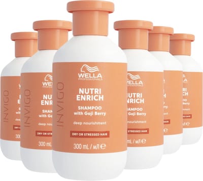 Wella Invigo Nutri Enrich Shampoo Droog Haar 300ml - 6 Stuks - Voordeelverpakking