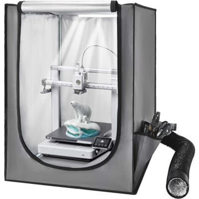 VEVOR 3d-Printerbehuizing/Printertent (55 X 65 X 75 cm), Stof- en Waterdichte Beschermkap met Constante Temperatuurregeling en Led-Verlichting, Compatibel met Photon Mono/Mars 3, Fdm/Lcd-Printers.
