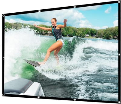 Projectiescherm Opvouwbaar - Draagbaar Scherm - Thuisbioscoop Creëren - Kreukvrij Canvasdoek - 60 Inch 4:3 - Wit