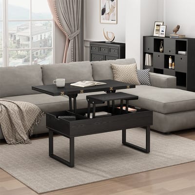 Vicco Lifty Salontafel – 100 x 50 cm met liftfunctie Zwart