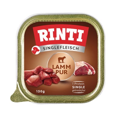 10x150g Singlefleisch Lam Puur RINTI Hondenvoer nat