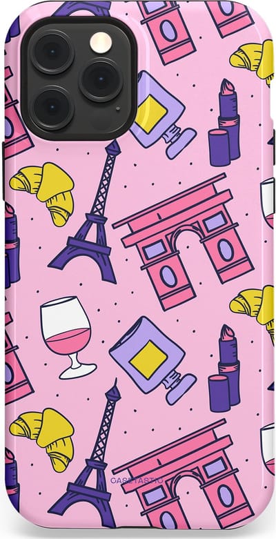 Casetastic Hoesje Geschikt voor Apple iPhone 12/12 Pro Magsafe - Stijlvolle Beschermende Duo-layer Case - Trip to Paris