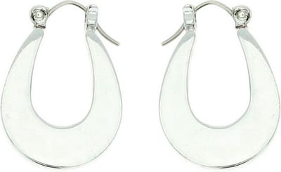 Behave - Oorbellen - Ovale oorringen zilverkleur - minimalistische look