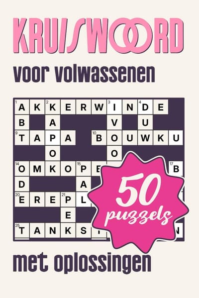 Kruiswoordpuzzels Volwassenen - Woordpuzzels Boek - Ontspanning Brein - Variabele Moeilijkheidsgraad - 75 Pagina's