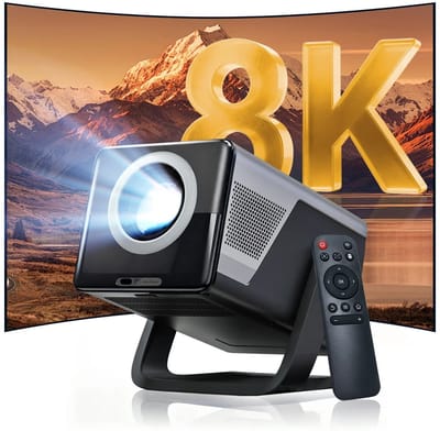 Allero Mini Beamer - AI Smart Projector - 1000 ANSI - 8K - Automatische Focus - Thuisbioscoop - 1080P - Beamer - Projectiescherm