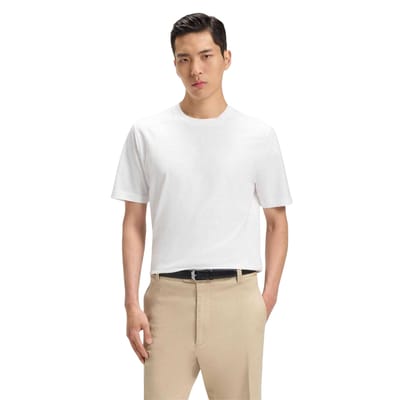 Boss Thompson 02 katoenen T-shirt voor heren, normale pasvorm (Wit)
