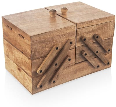 Orion - Mango Houten Naaikist - 30,5/71x18x21 cm - Praktisch - Handgemaakt
