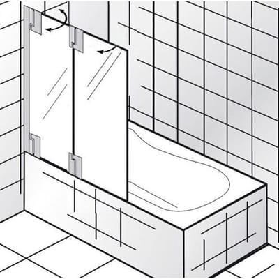 HSK K2P bath attachment 2-piece stop left, 2106112-41-50-left