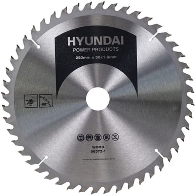 Hyundai zaagblad 48T/210 mm afkort - Hardmetaal - Hout - Cirkelzaagblad - Slijtvast - Universeel zaagblad - Duurzaam - Nauwkeurig - Corecut - Professioneel cirkelzaagblad