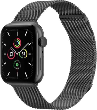 MY PROTECT - Milanese Bandje - Geschikt Voor Apple Watch Bandje - Series 1/2/3/4/5/6/7/8/9/10/SE/Ultra - 44mm - 45mm - 46mm - 49mm - Zwart