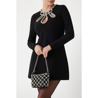 GUESS Marciano By  Gabriella Embellishe Jet Black Size: 38 | Mini Dresses Outlet | Dames | Zwart
