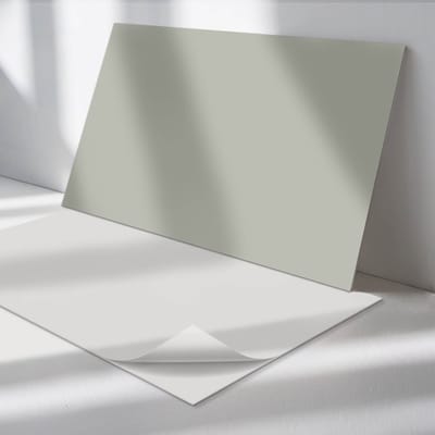 Wallfluent Vinyl Wandpaneel - Kleur Grijsgroen Zelfklevend Wandpaneel - 100 cm x 50 cm - Groente PVC wandpaneel - Set van 1 - Rechthoekig Wandbekleding Vinyl - Patroon Wandpaneel - PVC Muurpaneel - Wandpaneel Keuken en Badkamer