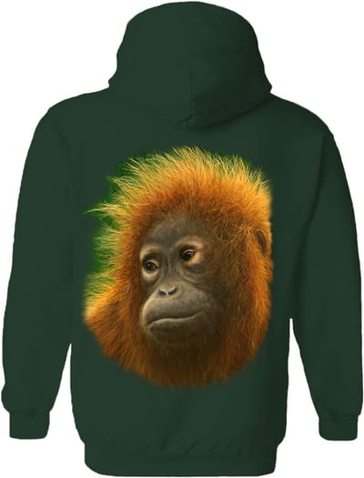 Orangoetan Fluffy Orangutan The Coloured House Hoodie S