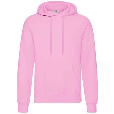 Fruit of the Loom Volwassenen Unisex klassiek sweatshirt met capuchon (Lichtroze)