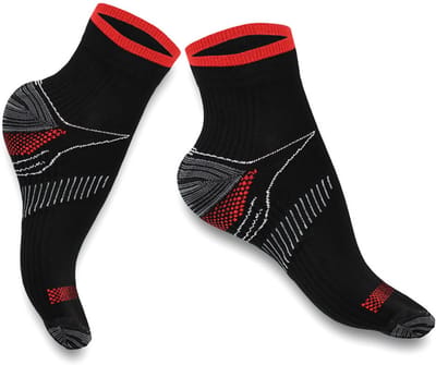 Compressiesokken - Compressiekousen - Steunkousen - Compressie sokken - Verbetert de bloedcirculatie - Vliegtuigsokken - Wandelsokken - Sportsokken - Ondersteunend - Zwart - One size - 1 Paar - Jonyx
