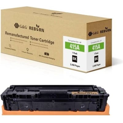 G&G REBORN 415A gereviseerde Tonercartridge Geschikt voor HP 415A 415X W2030A W2030X zwart