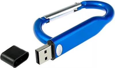 USB-stick met haak - Geheugenstick dataopslag - Bestanden overzetten - Hoge snelheid USB 3.0 - 64 GB - Blauw
