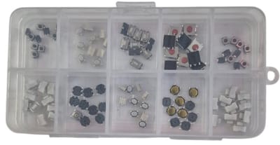 Micros switch assortimentsset - 100 stuks - drukknopjes microswitches - kleine knopjes voor controller en autos - microschakelaars