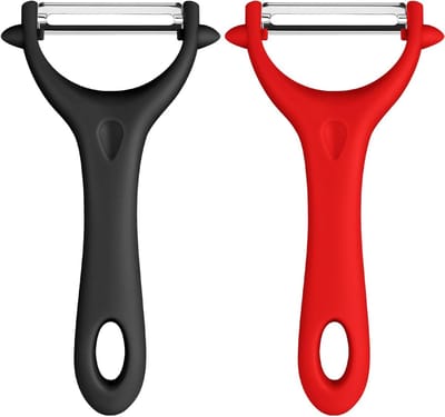 Ergonomische Y-vormige Aardappel Schiller - 2 Stuks, Roterende Groente- en Fruit Schiller met Antislip Handvat en Roestvrijstalen Mes voor de Keuken