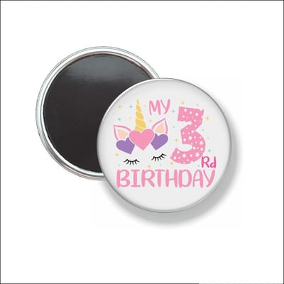 Button Met Magneet 58 MM - My 3rd Birthday - NIET VOOR KLEDING