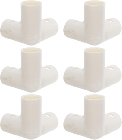 Speelhek Connectoren - Babyhek Onderdelen - Veilige Speelruimte - Extra Stevige Constructie - 6 Stuks - Wit