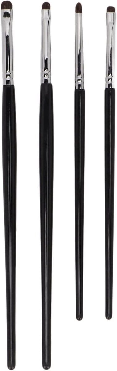 Set van 4 Oogschaduwkwasten met Zachte Haren voor Perfecte Oogmake-up, Blend en Schaduw