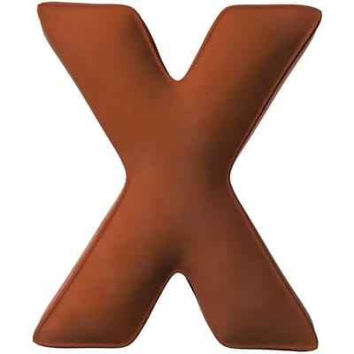 Kussen letter x Yellow Tipi Posh Velvet