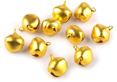 10 bellen goud - 13 x 16mm - gouden belletjes - 10x rinkelende belletje