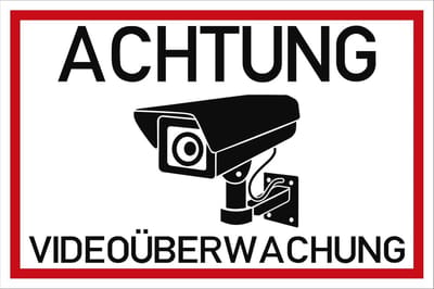 Waarschuwingsborden Camerabewaking - Weerbestendig en Zelfklevend, 20 x 30 cm