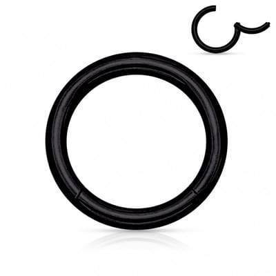 Piercing ring high quality - Chirurgisch staal 1.2x10 mm - zwart - LMPiercings