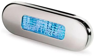 Hella LED-trap lichtblauw gesatineerd roestvrij staal