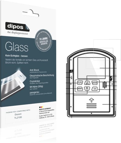 dipos – 2x Pantserfolie geschikt voor Dsoon TL2100 | 9H Screenprotector