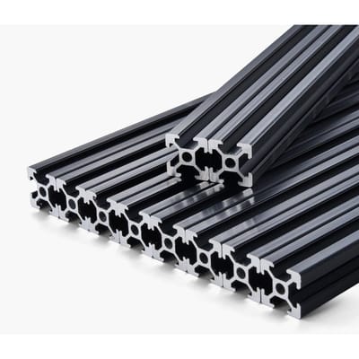 10 PCS 78,7 po (2000mm) Profilé en aluminium anodisé à rainure en T 2020 Rail linéaire