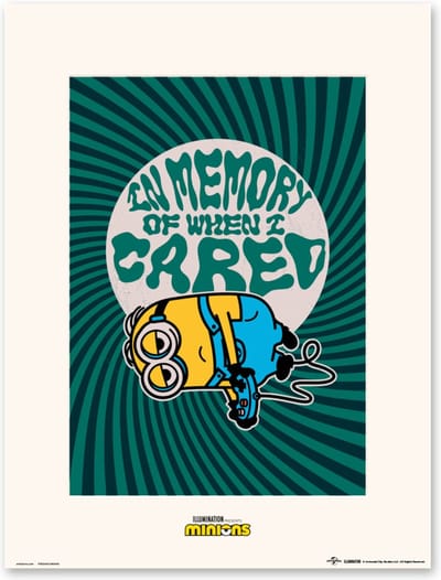 Poster Minions - In Memory Of When I Cared 30x40cm