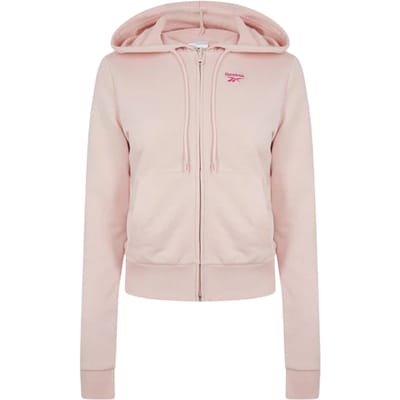 Reebok Dames/Dames French Terry Regular Full Zip Hoodie (Lichtroze)