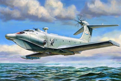 Zvezda Modelbouwpakket Vliegtuigen - 7016 Ekranoplan A-90 Orlyonok - Troop Carrier Ekranoplan - Propeller Vliegtuig Plastic - 1:144 - Modelbouw