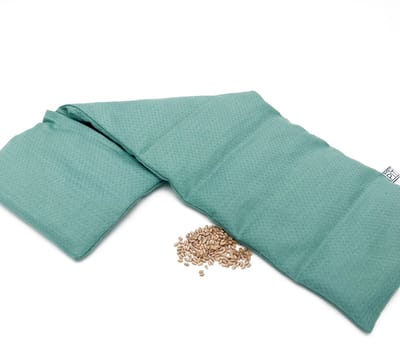 Pittenzak XL Met Pit ✾ Nek èn lichaam - Wasbare hoes - Warmtekussen made in NL/BE - Vriezer èn Magnetron/Micro - Pittenkussen met tarwe – Zeegroen