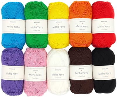 Micha Yarns - 10 bollen haakkatoen pakket - 100% katoen haakgaren