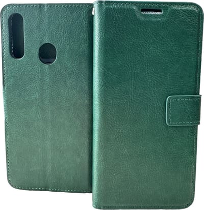 Portemonnee Book Case Hoesje Geschikt voor: Motorola Moto E7i Power -  groen