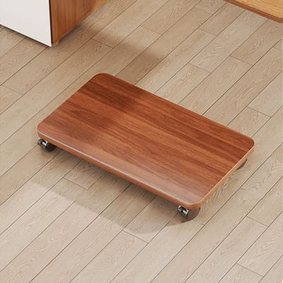 Houten Kar - Mobiele Opberger - Planten Transport - Hoge Draagkracht - 45 x 30 cm - Walnoot
